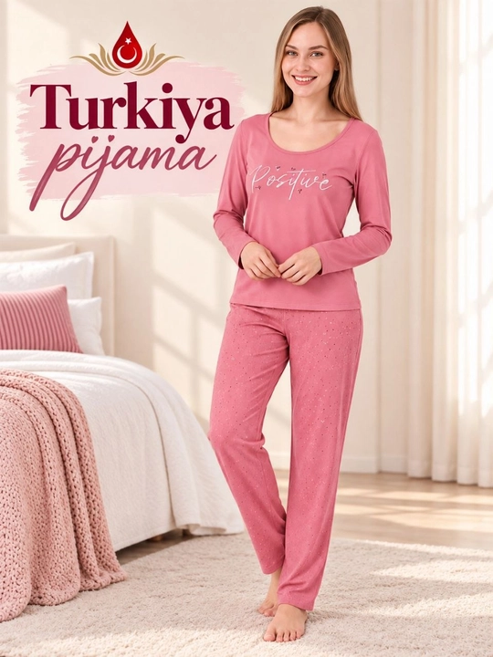 Пижама женская, Турция, хлопок, для дома, M-2XL