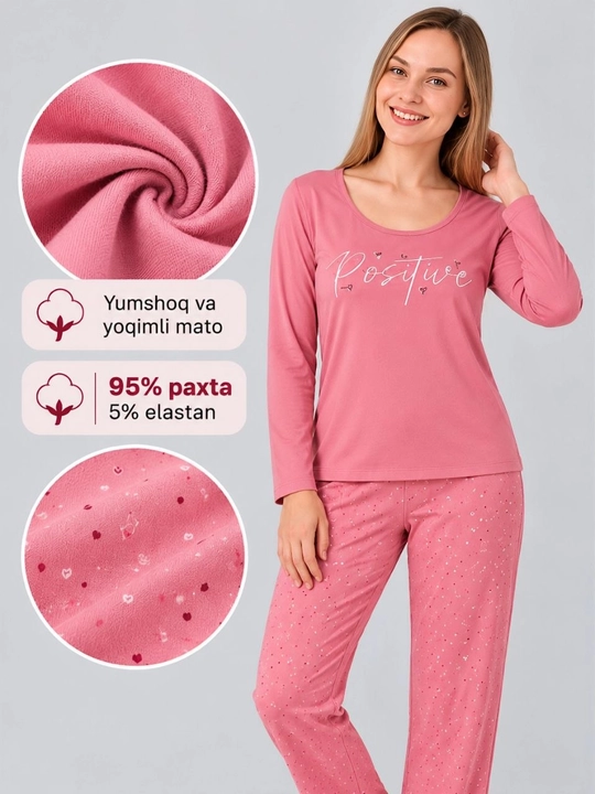 Пижама женская, Турция, хлопок, для дома, M-2XL