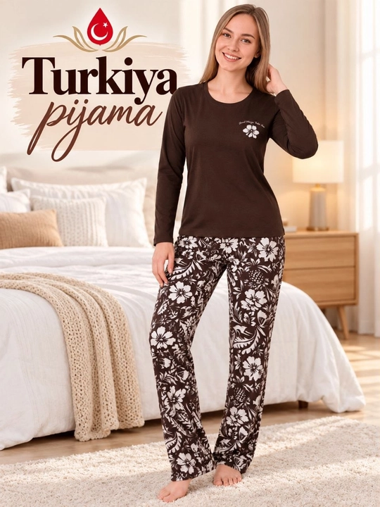 Пижама женская, Турция, хлопок, для дома, M-2XL