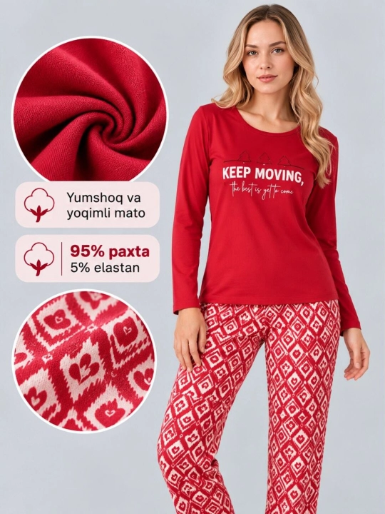 Пижама женская, Турция, хлопок, для дома, M-2XL