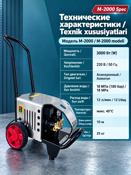 3000Vt Yuqori bosimli avtoyuvish