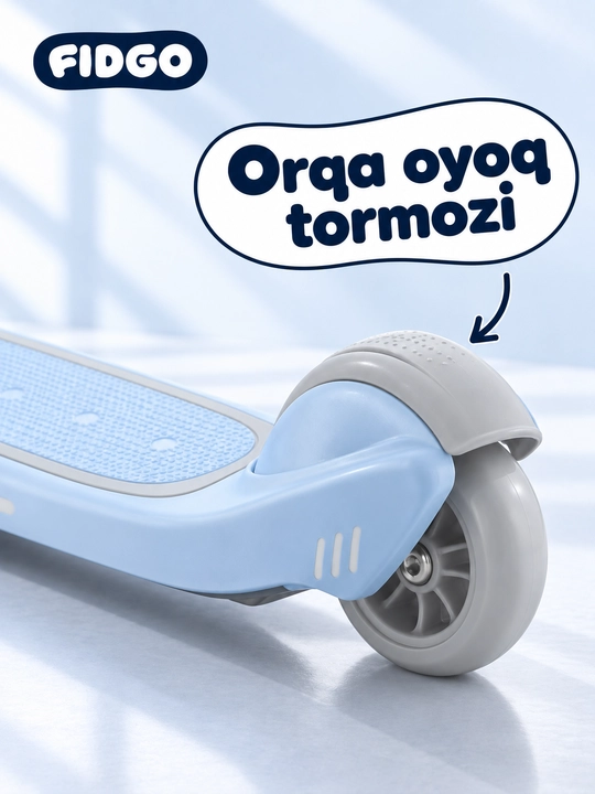 FIDGO bolalar samokati, Bluetooth va buklanadigan rul bilan