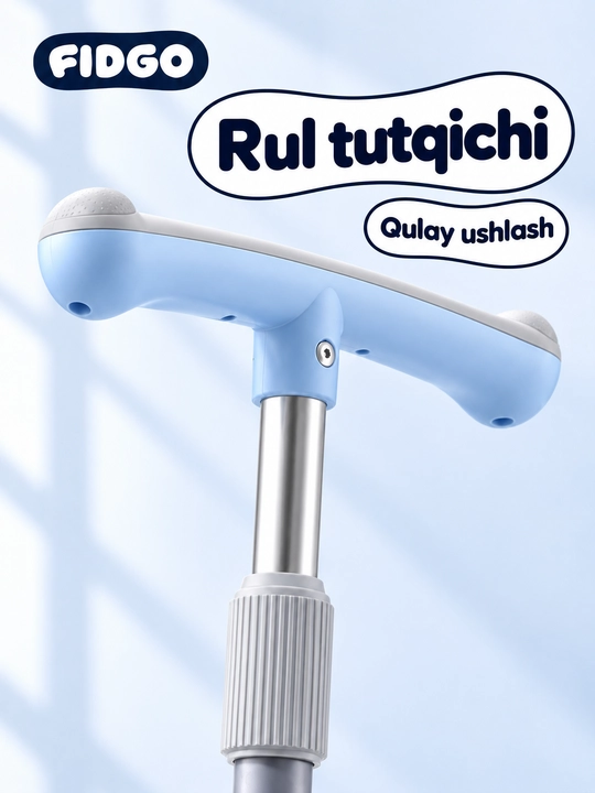 FIDGO bolalar samokati, Bluetooth va buklanadigan rul bilan