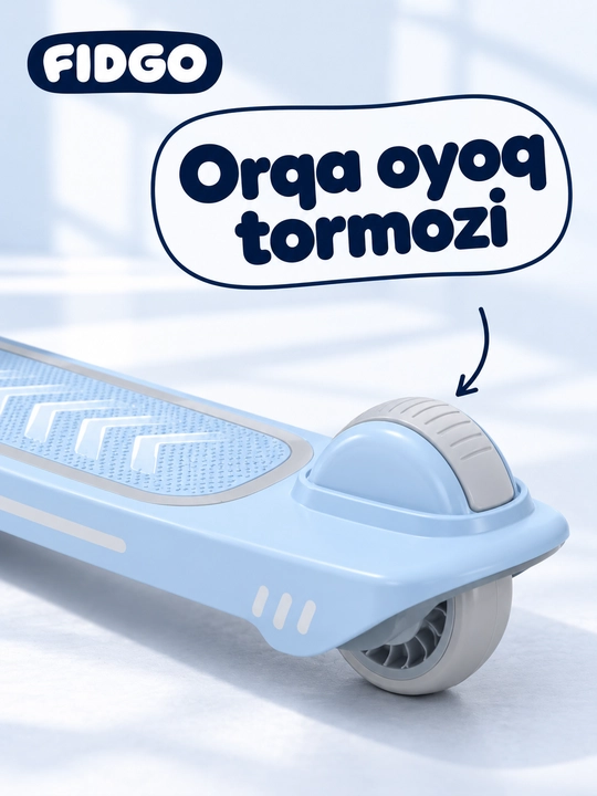 FIDGO bolalar samokati, Bluetooth va buklanadigan rul bilan