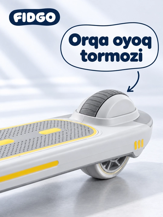 FIDGO bolalar samokati, Bluetooth va buklanadigan rul bilan