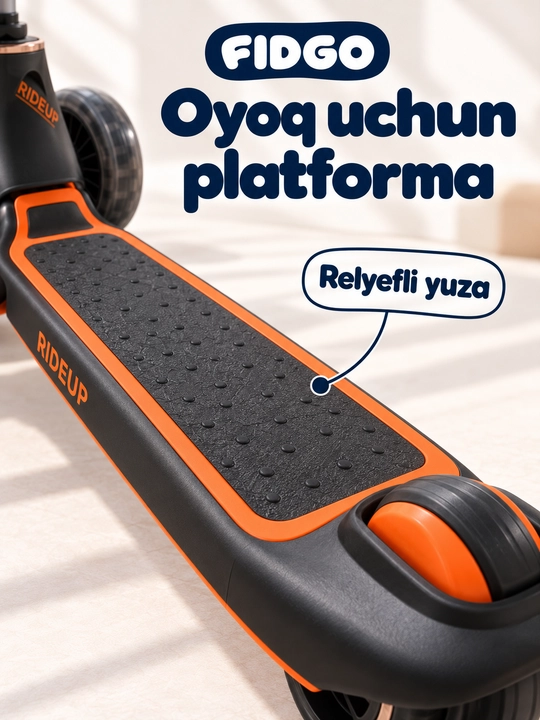 FIDGO bolalar samokati, Bluetooth va buklanadigan rul bilan