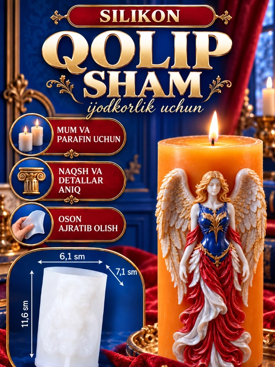 Silikon qolip mum uchun, sham, shamlar tayyorlash uchun mold