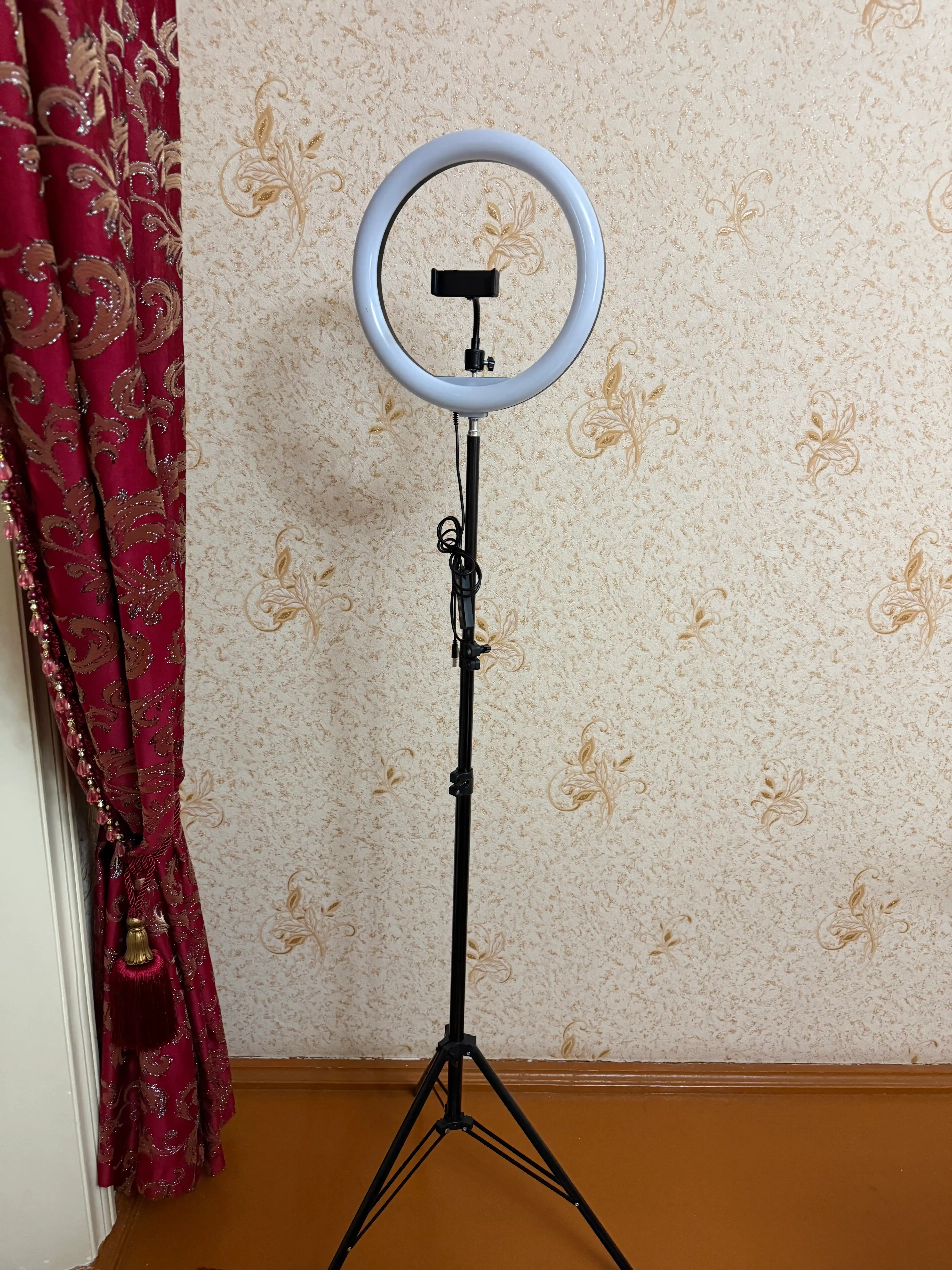 Led lampa halqali, shtativ telefon, lampa kamera, shtativ lampa rgb