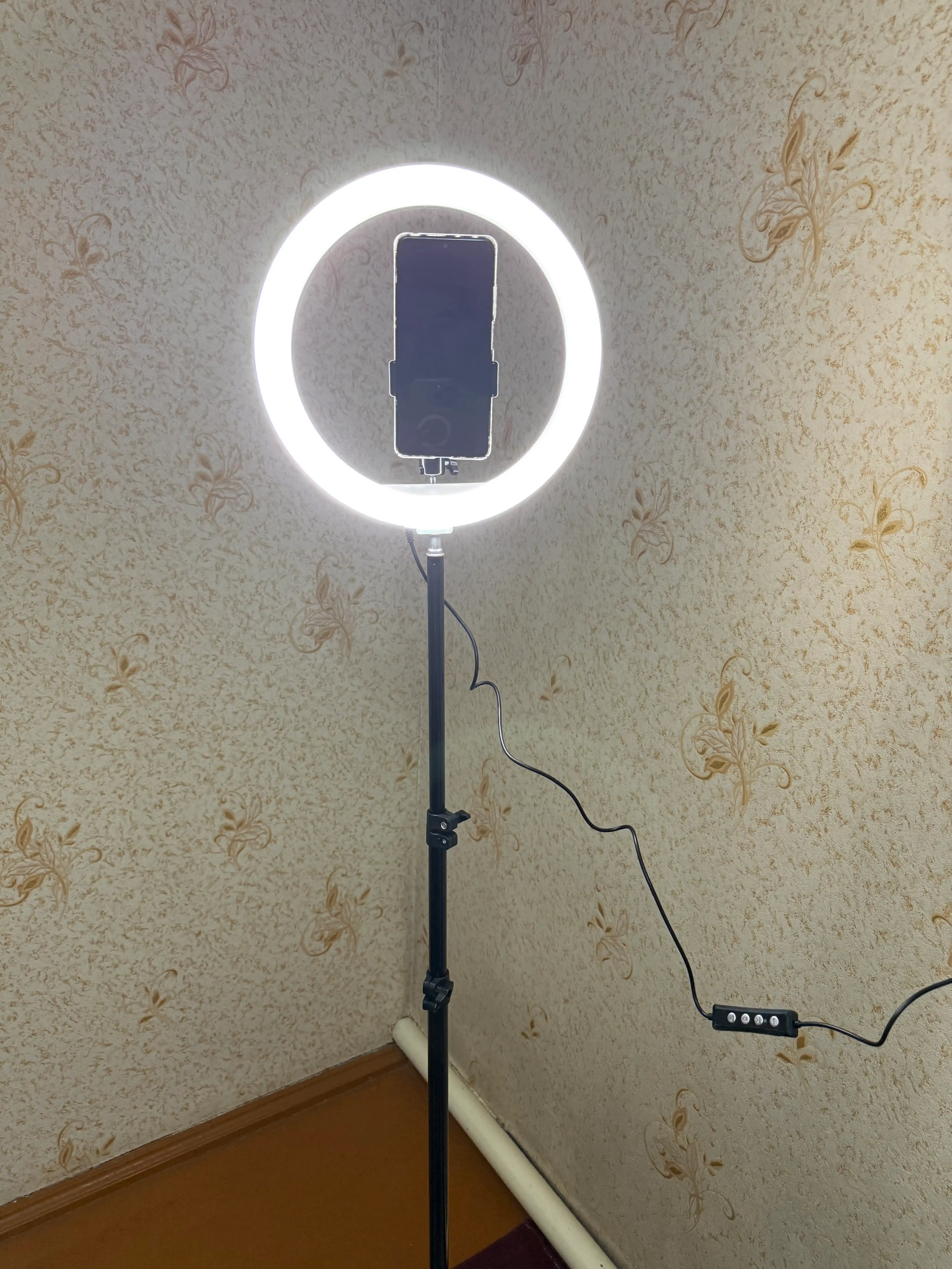 Led lampa halqali, shtativ telefon, lampa kamera, shtativ lampa rgb