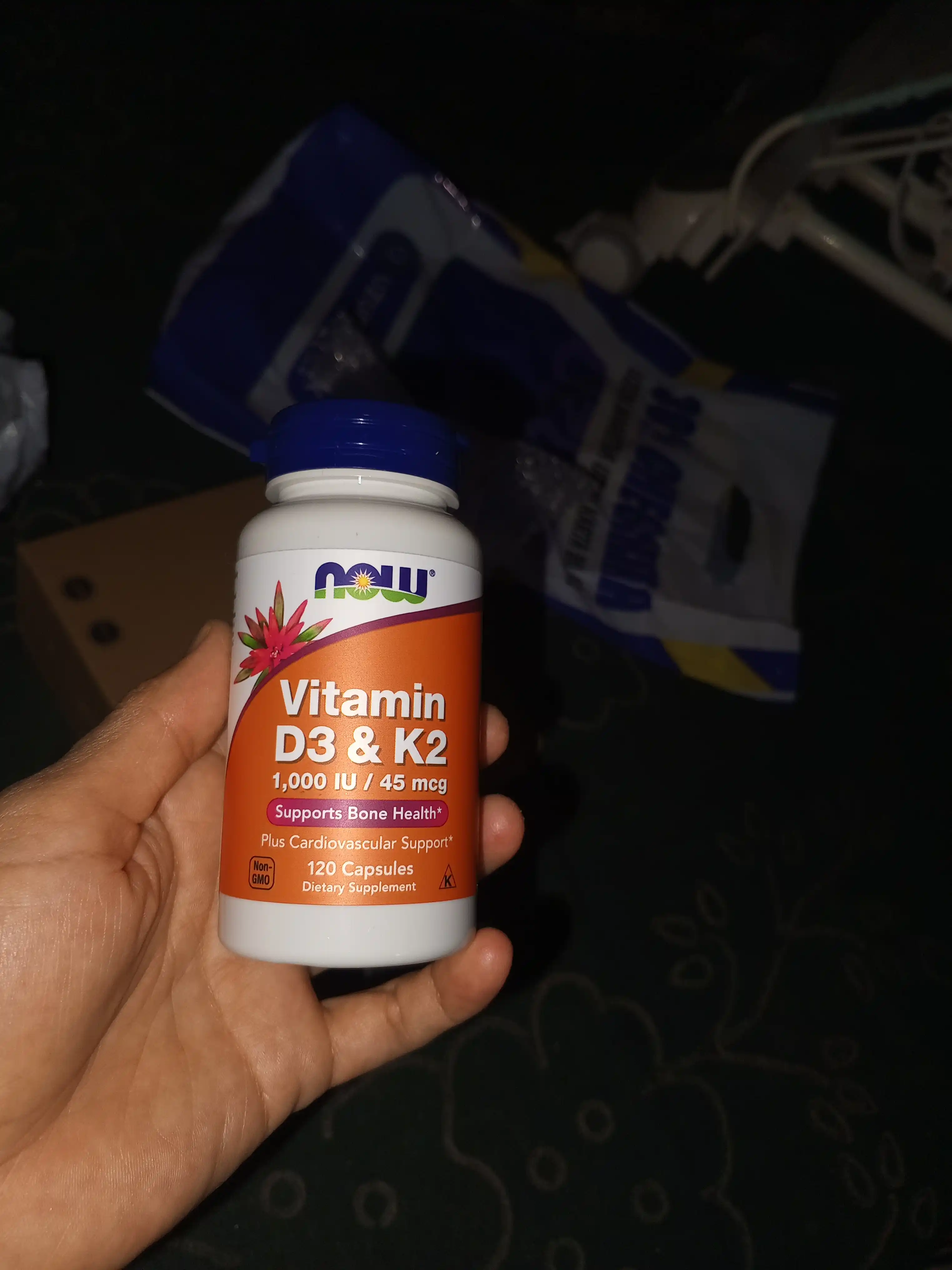 D3 + K2 NOW Foods vitaminlari - mustahkam suyaklar va sog'lom yurak uchun, 120 ta kapsula