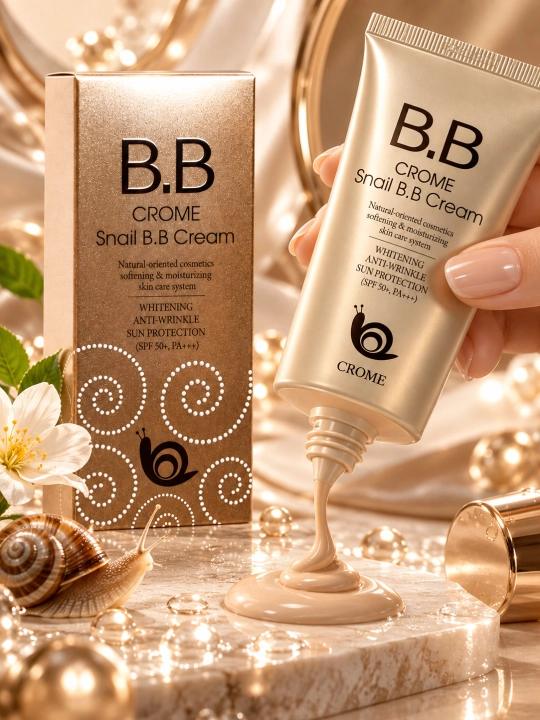 CROME Snail B.B Cream — salyangoz shilliq moddasi bilan BB-krem SPF 50+