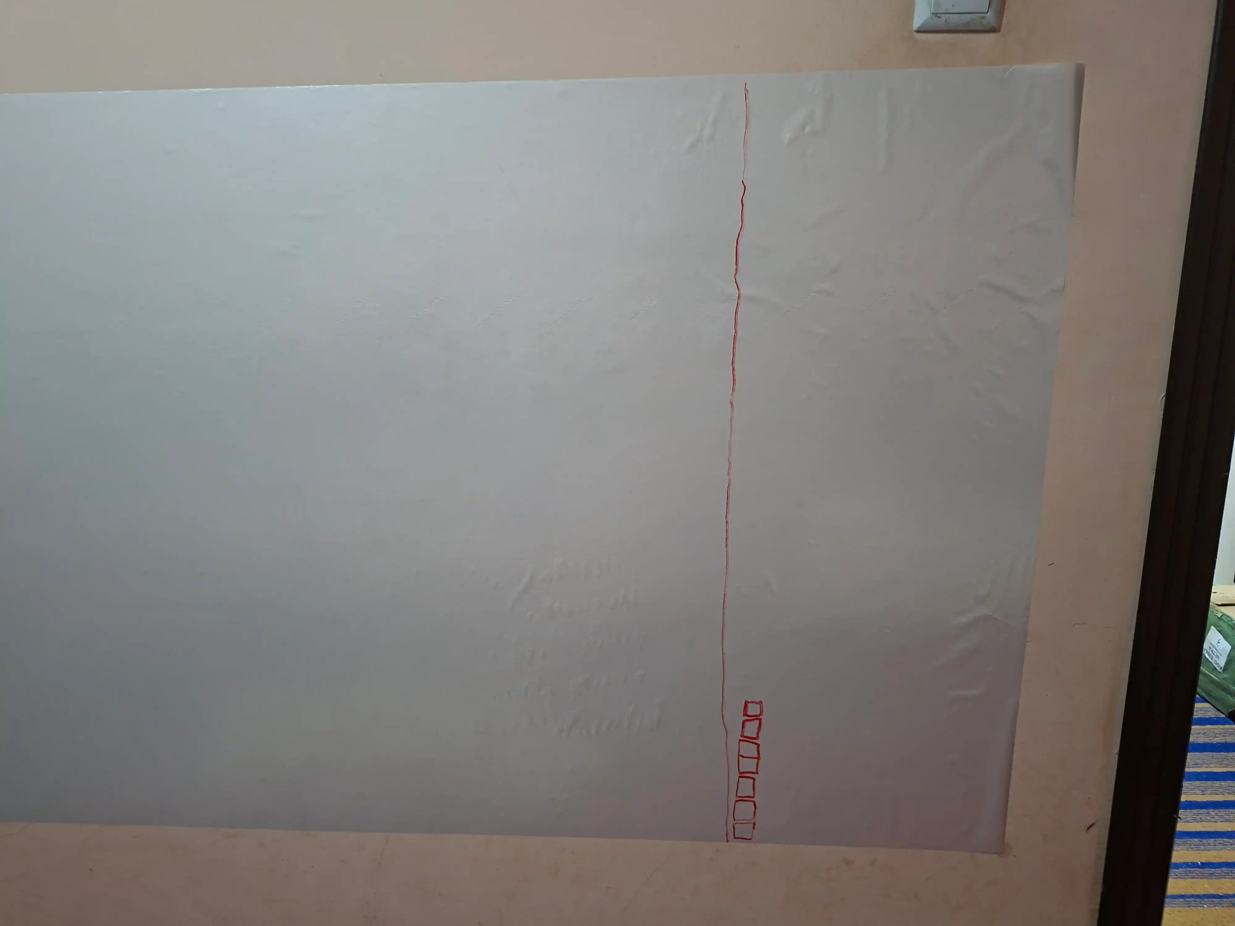 Yozish va chizish uchun elektrostatik oq plyonka doska whiteboard, doska