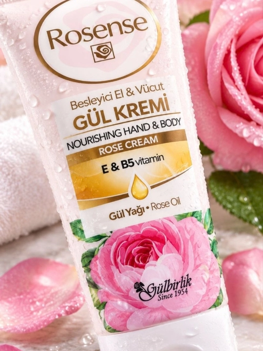 Крем для рук и тела Rosense Gül Kremi с маслом розы и витаминами E и B5, 100 мл