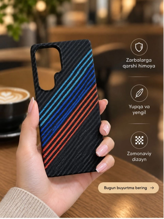Чехол карбона для Samsung, карбоновые чехлы для всех моделей S26, S25, S24, S23, S22, S21 - 