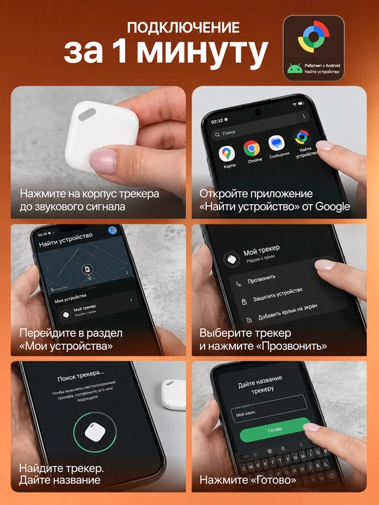 Smart GPS Tag – умный Bluetooth-трекер, для поиска вещей Android Find Hub