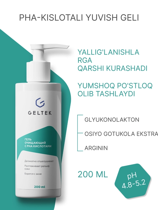 Geltek PHA kislotali tozalovchi gel, 390 ml, 200 ml