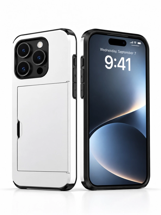 Чехол для iPhone от 14 до 17 Pro Max, вмещает 2 пластиковые карты