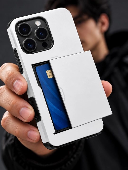 Чехол для iPhone от 14 до 17 Pro Max, вмещает 2 пластиковые карты
