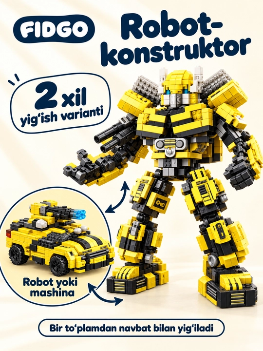 Transformer, Optimus Prime konstruktori 2 tasi 1 da — robot va yuk mashinasi, 774 qismlar - 