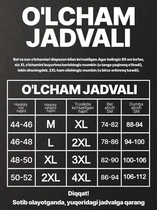 Erkaklar ichki kiyimi to‘plami, bokschilar, erkaklar ichki kiyimi 2, 3, 5 dona
