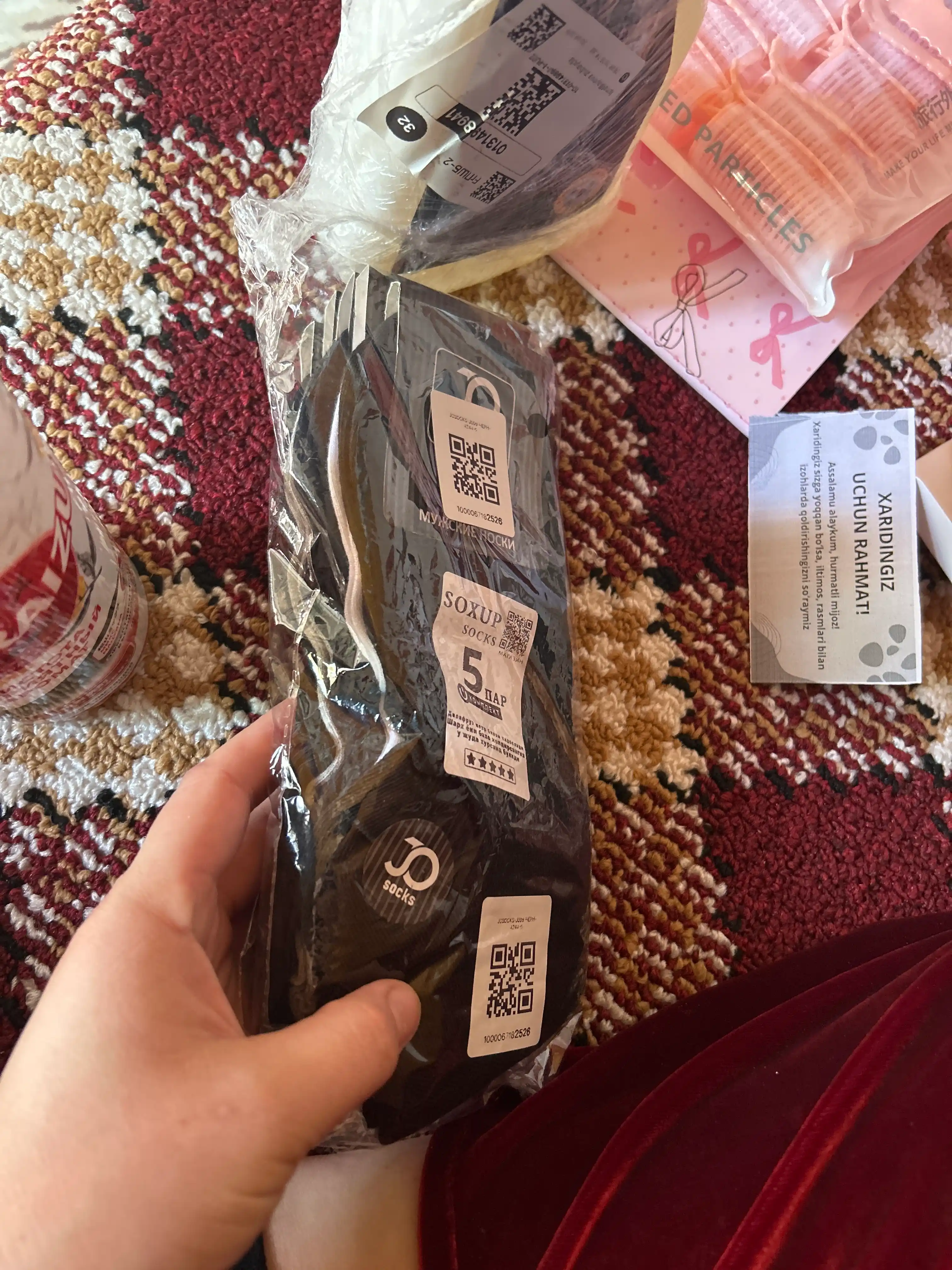 Erkaklar va ayollar paypog'i, yozgi kalta uzunlikdagi, to'plamda 5-10 juftdan
