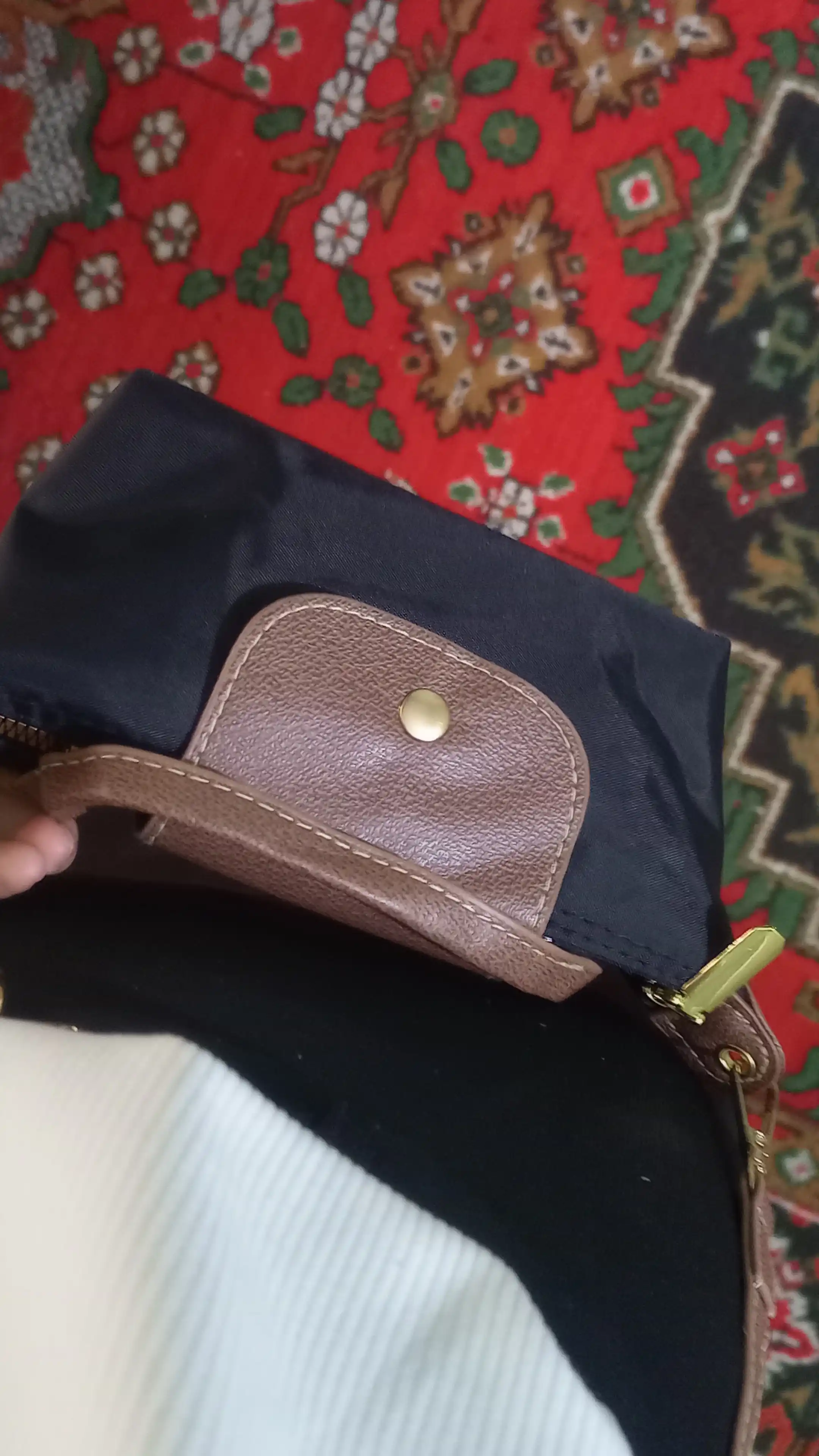 Ayollar kross-bodi sumkasi, kichik, longchamp uslubida, kosmetik sumka