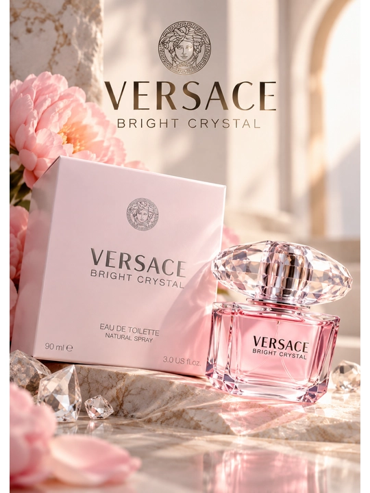 Ayollar uchun Versace Bright Crystal atiri, Xushbo'ylangan suv, 90 ml