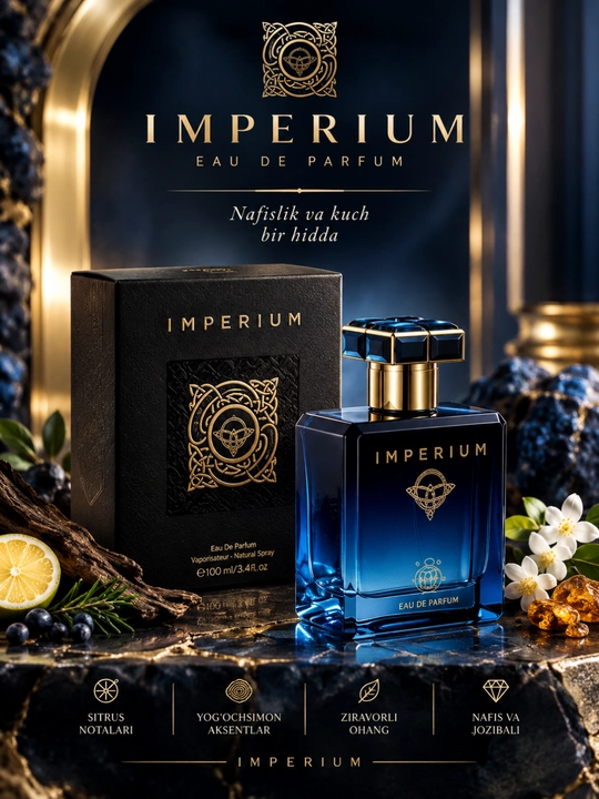 Imperium Exclusive — erkaklar uchun Eau de Parfum, nafis va tetiklantiruvchi hid, 100 ml - 