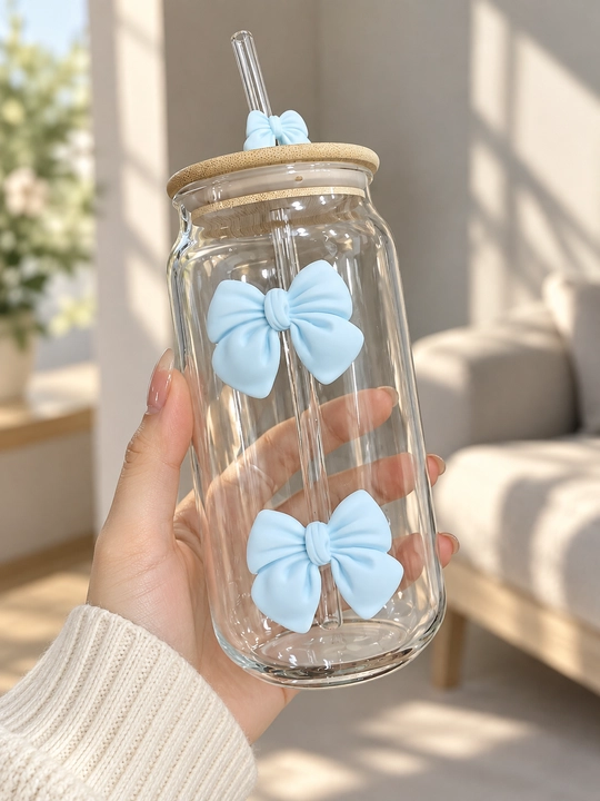 Trubochkali stakan, bakal turli rangdagi kapalaklar bilan, Butterfly, 450 ml, 650ml - 