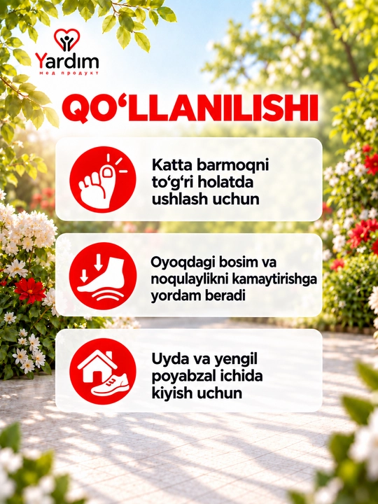 Katta barmoq uchun valgus shinasi, oyoq suyagini to‘g‘ri tutuvchi Y-10013