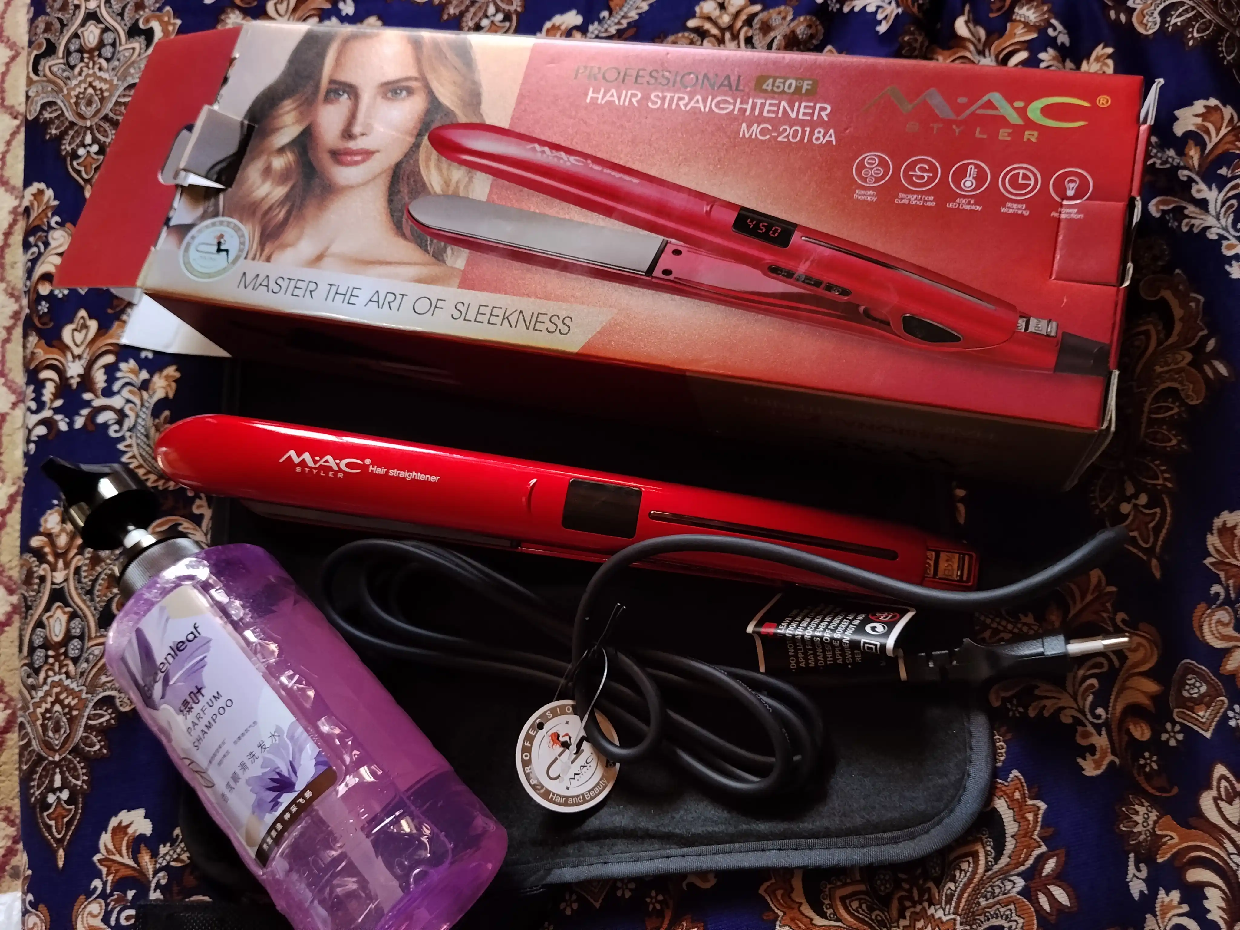 Professional soch tekislovchi dazmol MAC Styler MC-2018, LED displeyli