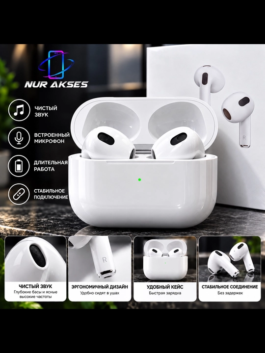 IPhone va Android uchun simsiz Pods 3/Pro3/ Pro2/2.2/Premium quloqchinlar