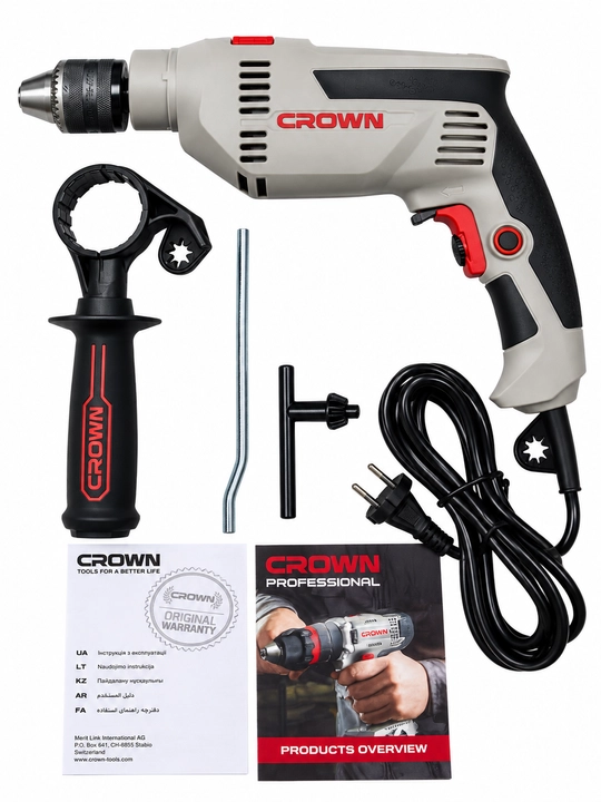 CROWN Professional дрель электрическая CT10128/ CT 10129