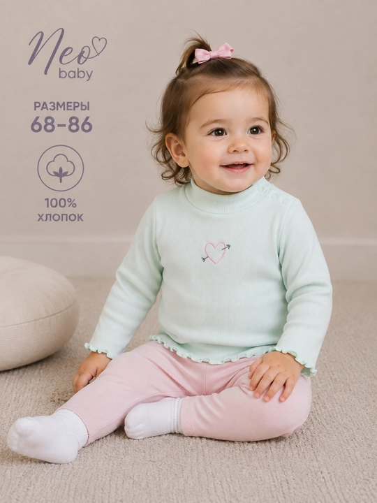 Qizlar koftachasi, Neo baby, 100% paxta - 