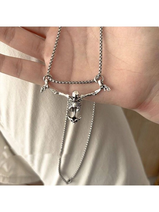 Skeletli zanjir, zamonaviy, original aksessuar, sepochka,kulon, skelet - 