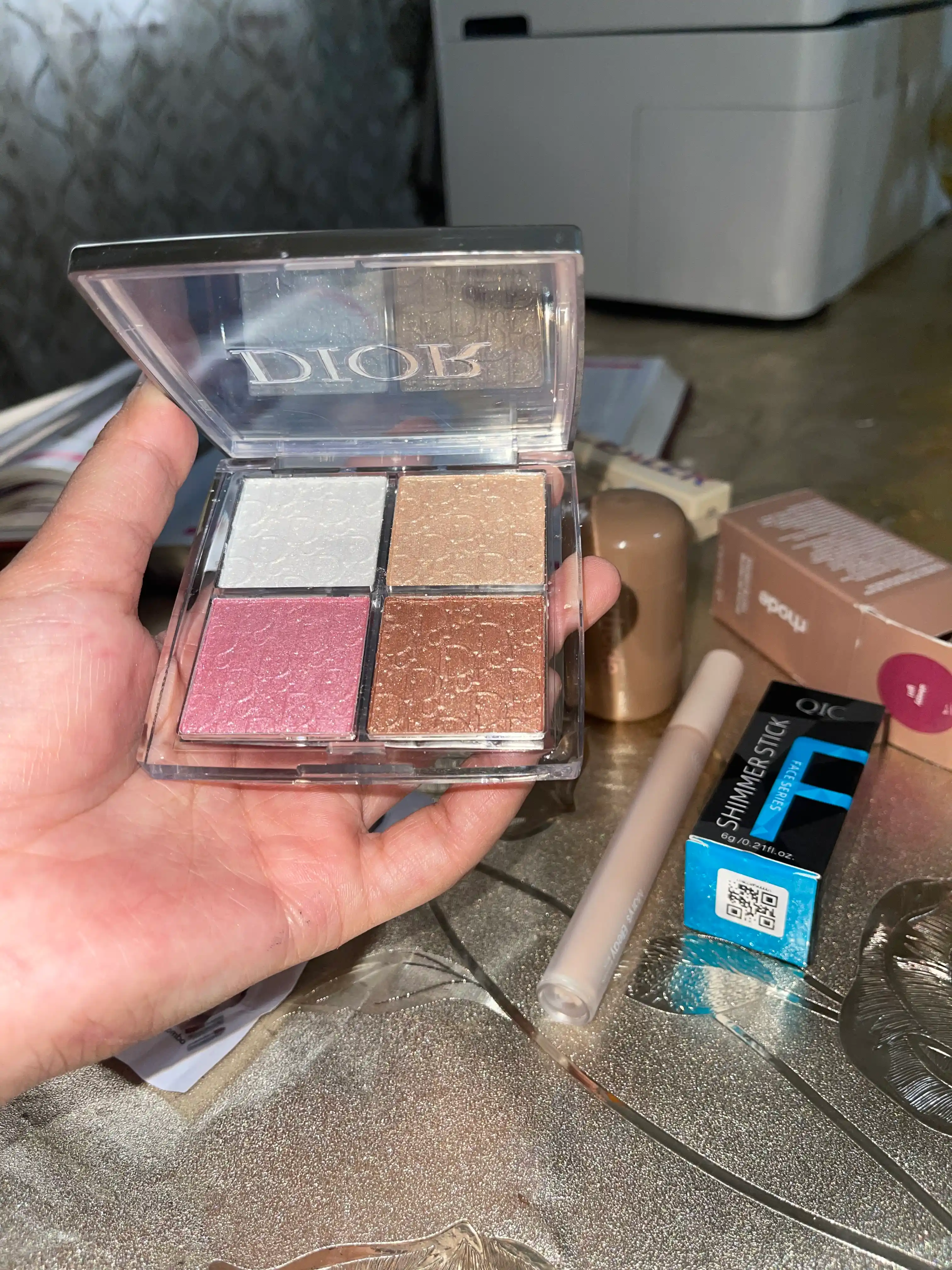 Палетка для лица xайлайтер va rumyana, DIOR