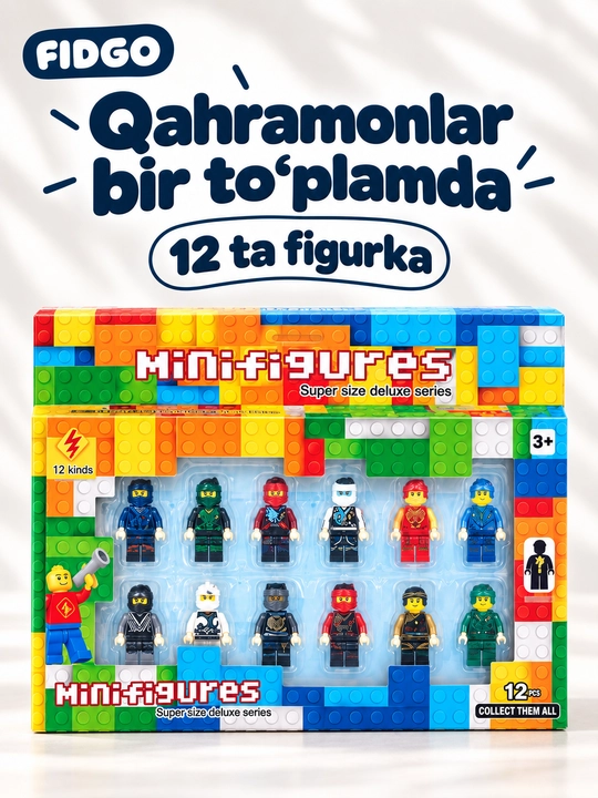 FIDGO o‘yinchoqlari to‘plami, turli xil qahramonlar