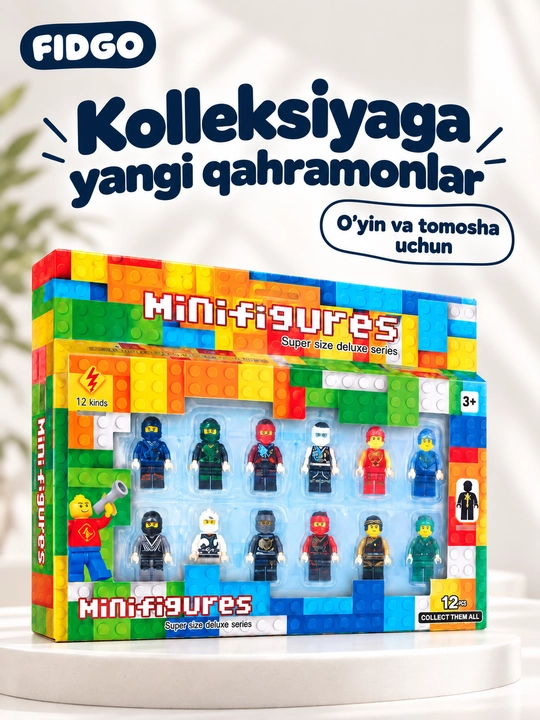 FIDGO o‘yinchoqlari to‘plami, turli xil qahramonlar