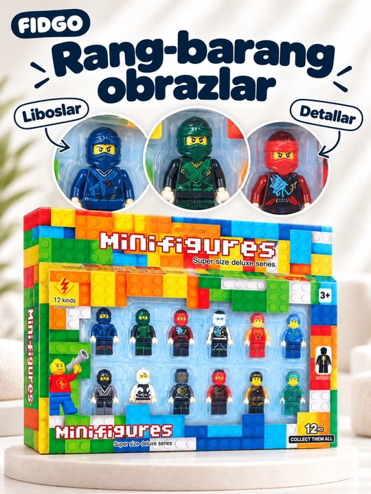 FIDGO o‘yinchoqlari to‘plami, turli xil qahramonlar