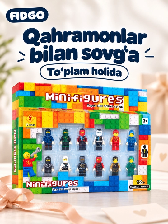 FIDGO o‘yinchoqlari to‘plami, turli xil qahramonlar