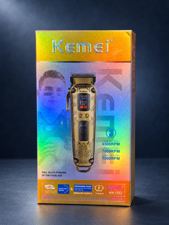 KEMEI KM-1683 soch va soqol olish trimmer mashinasi