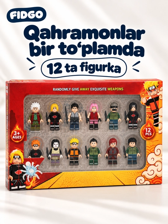FIDGO o‘yinchoqlari to‘plami, turli xil qahramonlar