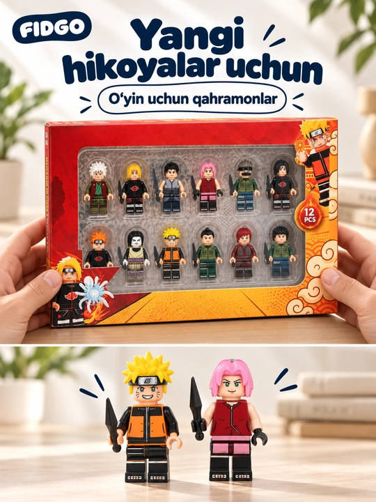 FIDGO o‘yinchoqlari to‘plami, turli xil qahramonlar