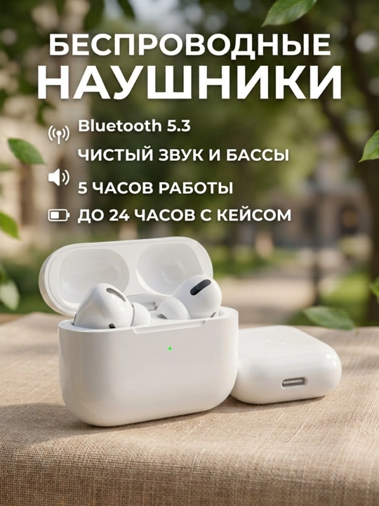Simsiz quloqchinlar, aniq tovush, 5 soat ishlash, keys bilan 24 soatgacha - 