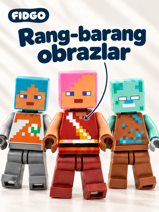 FIDGO o‘yinchoqlari to‘plami, turli xil qahramonlar