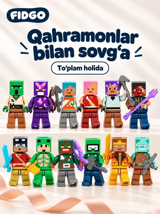 FIDGO o‘yinchoqlari to‘plami, turli xil qahramonlar
