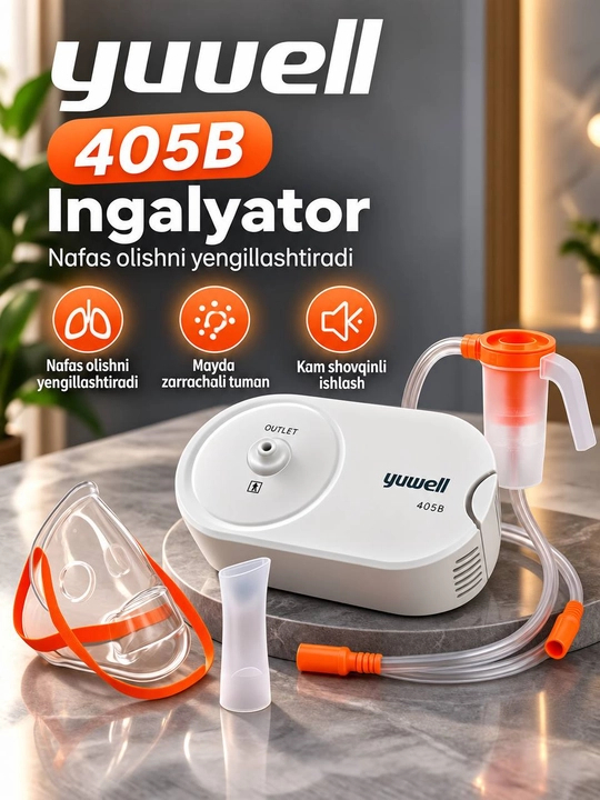 Havo-kompressorli nebulayzer ingalyatori, yuwell 405B