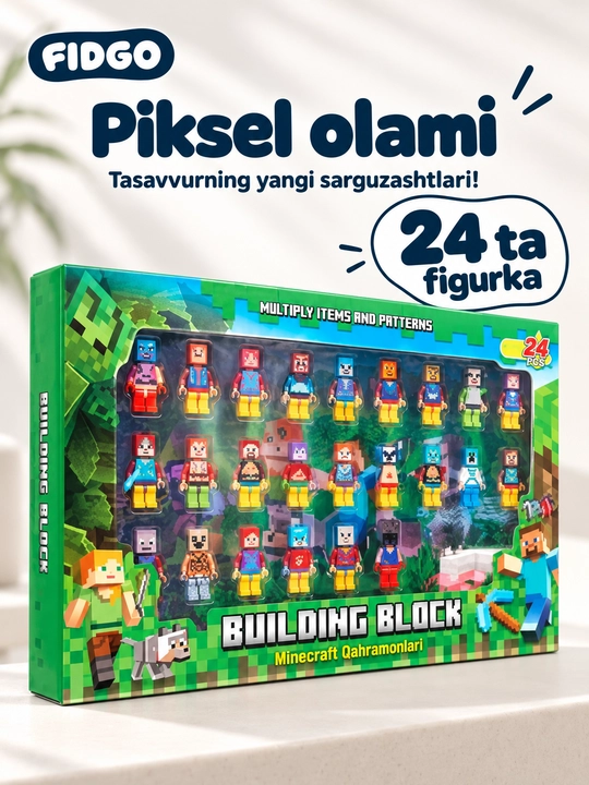 FIDGO o‘yinchoqlari to‘plami, turli xil qahramonlar - 