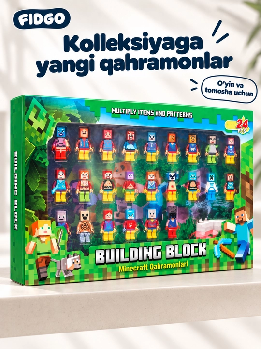 FIDGO o‘yinchoqlari to‘plami, turli xil qahramonlar