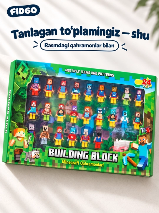 FIDGO o‘yinchoqlari to‘plami, turli xil qahramonlar